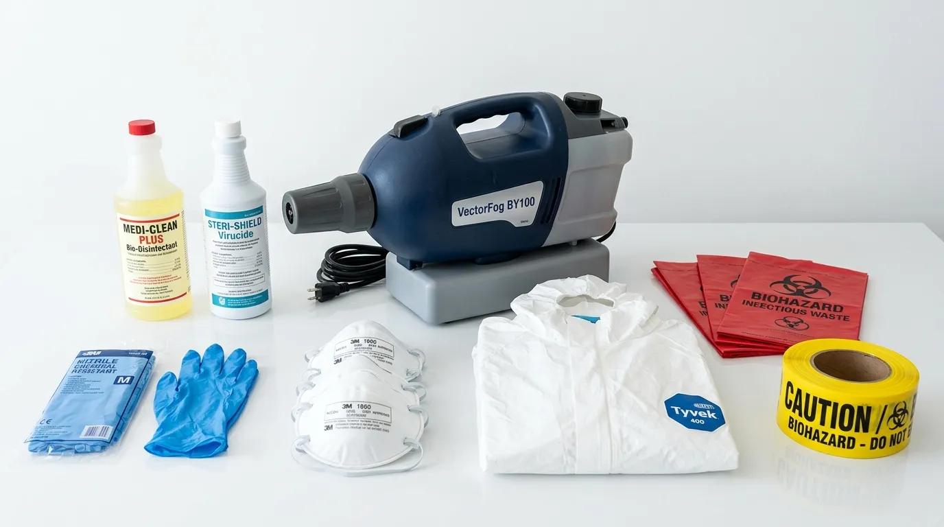 Professional biohazard remediation crew working in Rumson